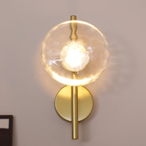 Wall Light with Round Glass Shade
