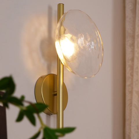 Wall Light with Round Glass Shade