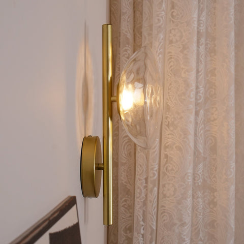 Wall Light with Round Glass Shade