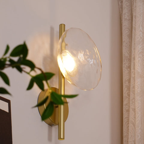 Wall Light with Round Glass Shade