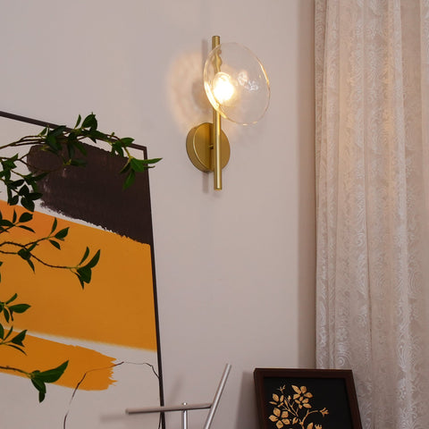 Wall Light with Round Glass Shade