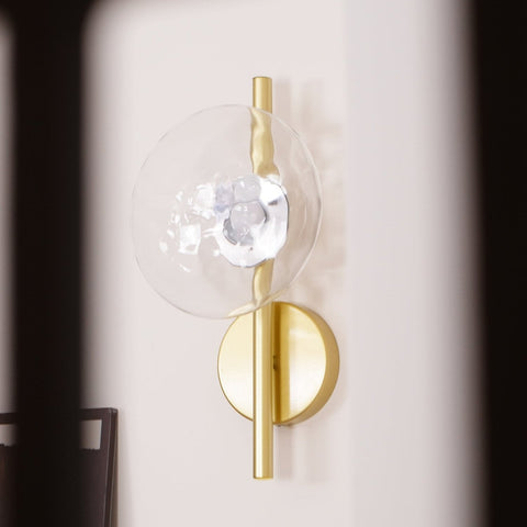 Wall Light with Round Glass Shade