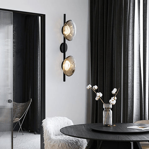 Wall Light with Round Glass Shade