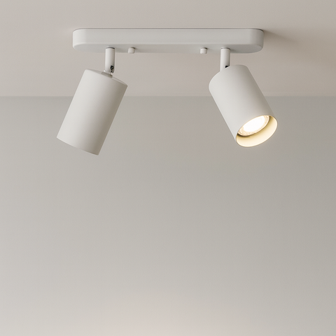 Adjustable Dual-Head Ceiling Spotlight for Kitchen and Task Lighting