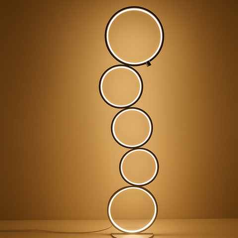 Stacked Circle LED Floor Lamp