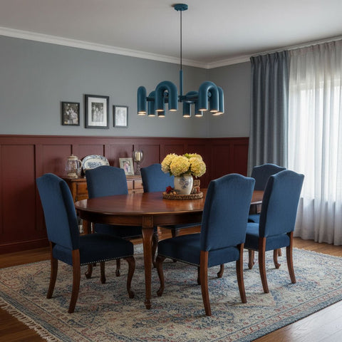 Cirkus Adjustable Chandelier with Rotating U-Shaped Heads