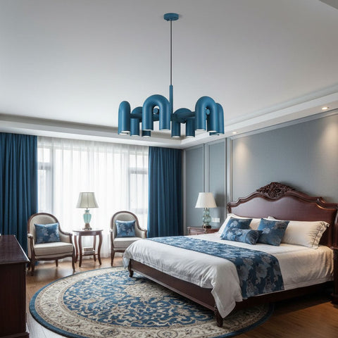 Cirkus Adjustable Chandelier with Rotating U-Shaped Heads