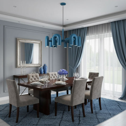Cirkus Adjustable Chandelier with Rotating U-Shaped Heads