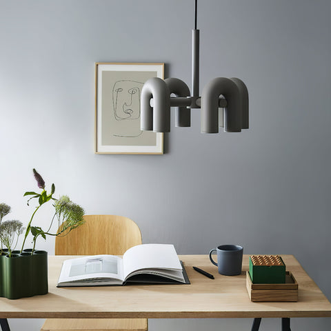 Cirkus Adjustable Chandelier with Rotating U-Shaped Heads
