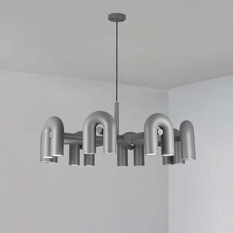 Cirkus Adjustable Chandelier with Rotating U-Shaped Heads