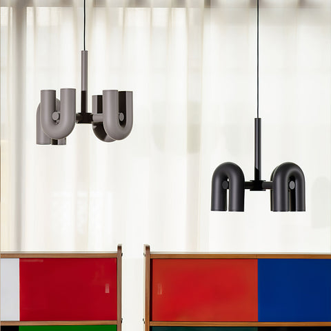 Cirkus Adjustable Chandelier with Rotating U-Shaped Heads