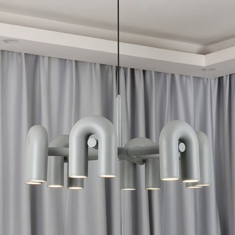 Cirkus Adjustable Chandelier with Rotating U-Shaped Heads