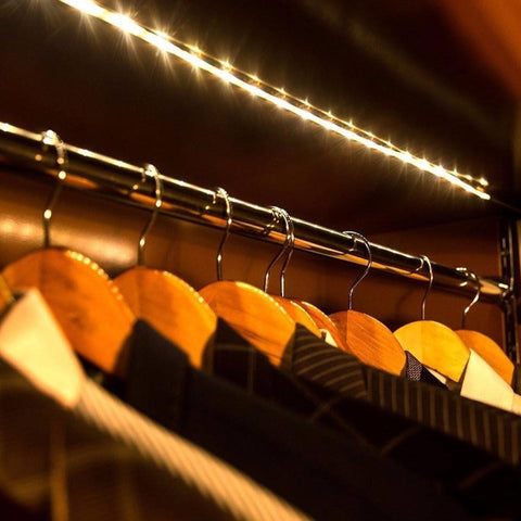 LED Closet Strip Lights with USB or Battery Motion Sensor Options