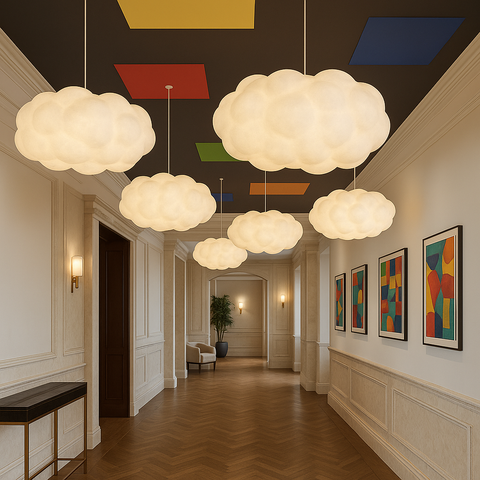 Cloud-Shaped Pendant Light for Bedrooms, Lounges, and Dining Areas