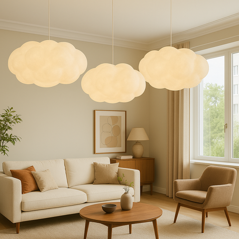 Cloud-Shaped Pendant Light for Bedrooms, Lounges, and Dining Areas