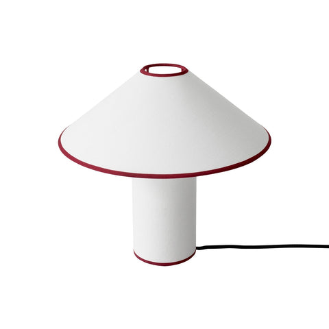 Fabric Shade Table Lamp with Minimalist Cylindrical Base for Indoor Spaces