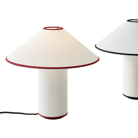 Modern Fabric Shade Table Lamp with E26 or E27 Bulb Socket and Cable Switch