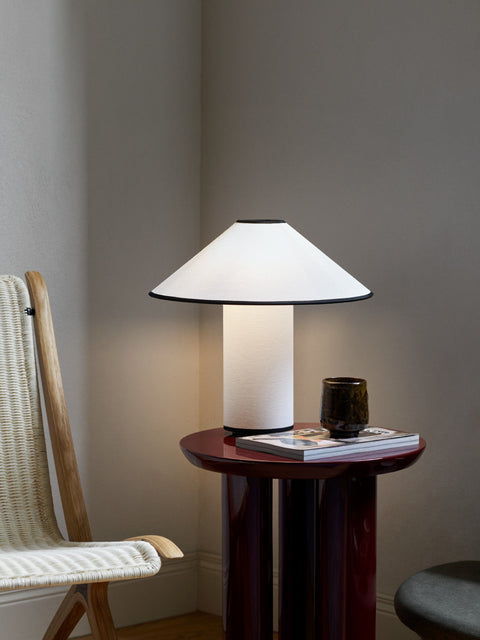 Modern Fabric Shade Table Lamp with E26 or E27 Bulb Socket and Cable Switch