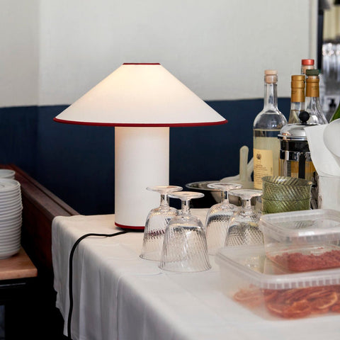 Modern Fabric Shade Table Lamp with E26 or E27 Bulb Socket and Cable Switch