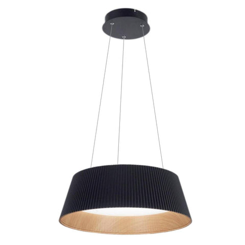 Ribbed Pendant Light with Integrated LED