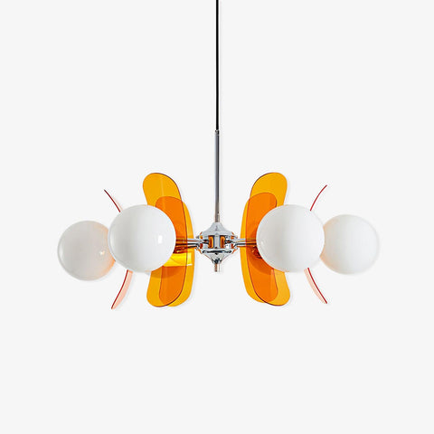 Mid-Century Floral Globe Chandelier for Bedrooms and Creative Offices