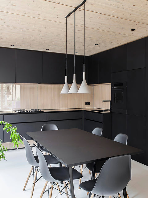 Concrete Cone Pendant Light for Kitchen Island and Dining Lighting