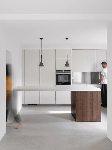 Concrete Cone Pendant Light for Kitchen Island and Dining Lighting