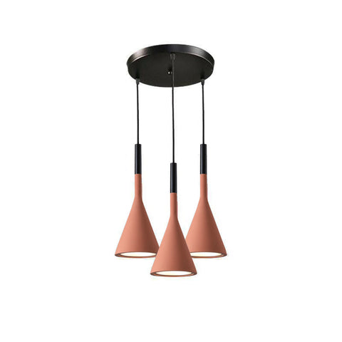 Concrete Cone Pendant Light for Kitchen Island and Dining Lighting