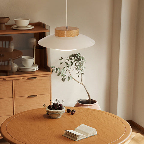 Acrylic Bowl Pendant Light with Integrated LED