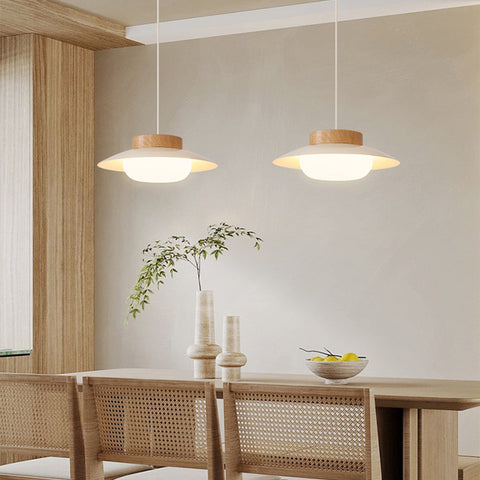 Acrylic Bowl Pendant Light with Integrated LED