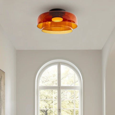 Modern Layered Glass LED Ceiling Light for Contemporary Living Spaces