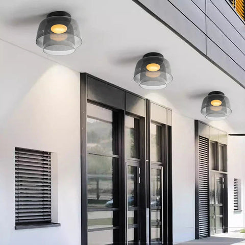 Modern Layered Glass LED Ceiling Light for Contemporary Living Spaces
