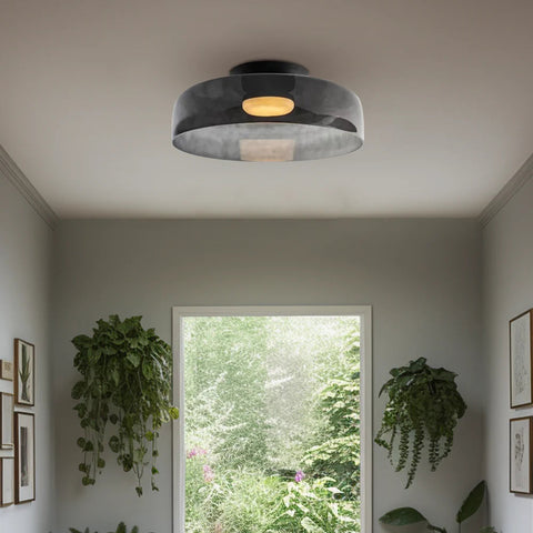 Modern Layered Glass LED Ceiling Light for Contemporary Living Spaces