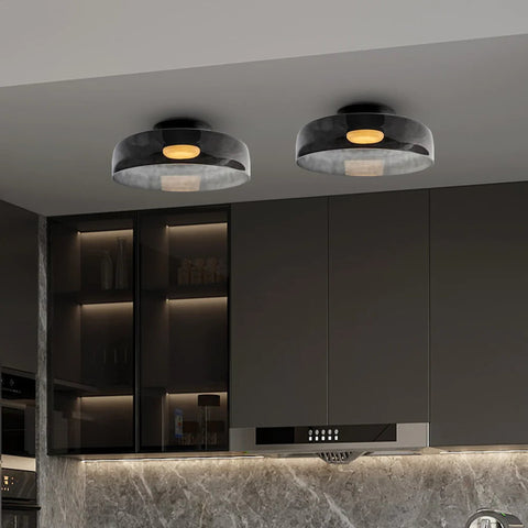 Modern Layered Glass LED Ceiling Light for Contemporary Living Spaces
