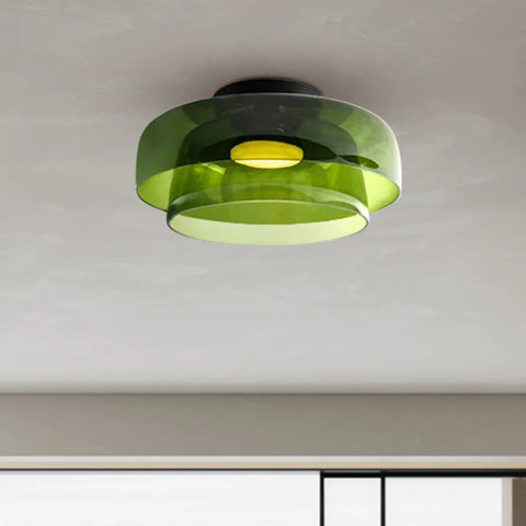 Modern Layered Glass LED Ceiling Light for Contemporary Living Spaces