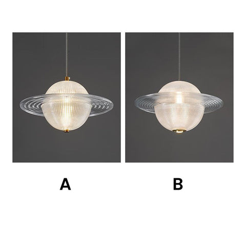 Glass Planet Pendant Light with Integrated LED