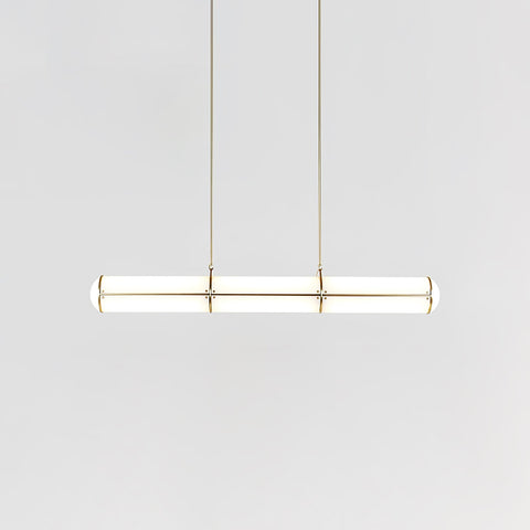 Endless Linear Pendant Light with Cylindrical Acrylic Shade