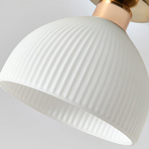 Mini Glass Ceiling Light with Ribbed Shade