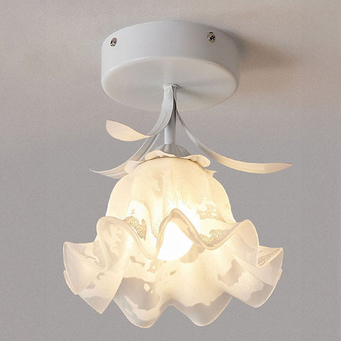 Glass Flower Ceiling Light with Petal Shade