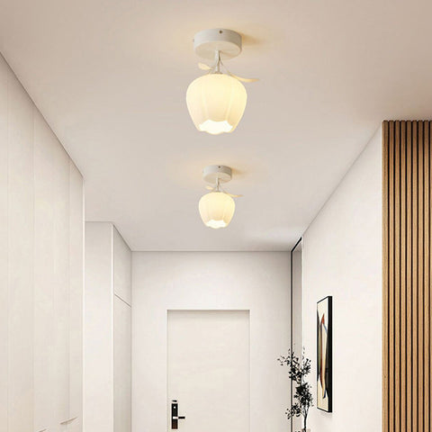 Glass Flower Ceiling Light with Petal Shade