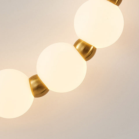 Acrylic Loop LED Wall Light with Globe Accents