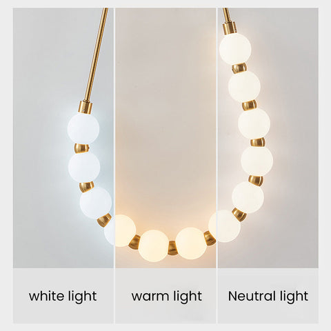 Acrylic Loop LED Wall Light with Globe Accents