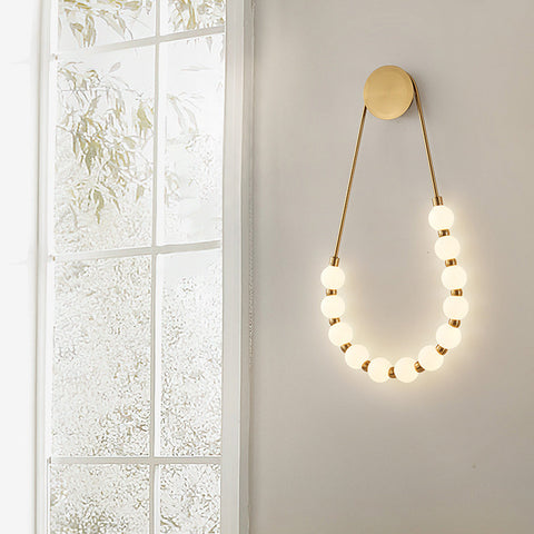 Acrylic Loop LED Wall Light with Globe Accents
