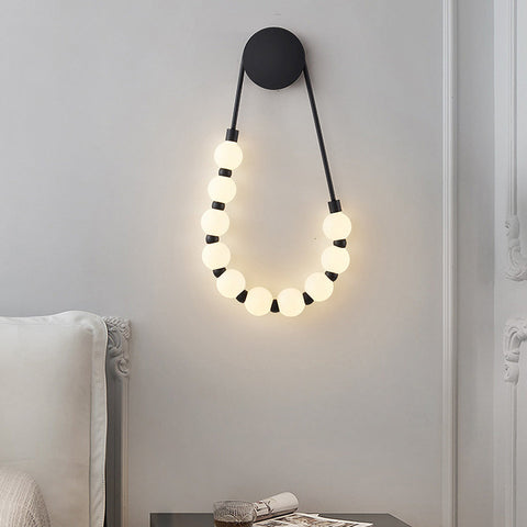 Acrylic Loop LED Wall Light with Globe Accents
