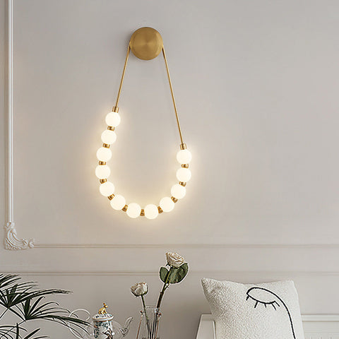 Acrylic Loop LED Wall Light with Globe Accents