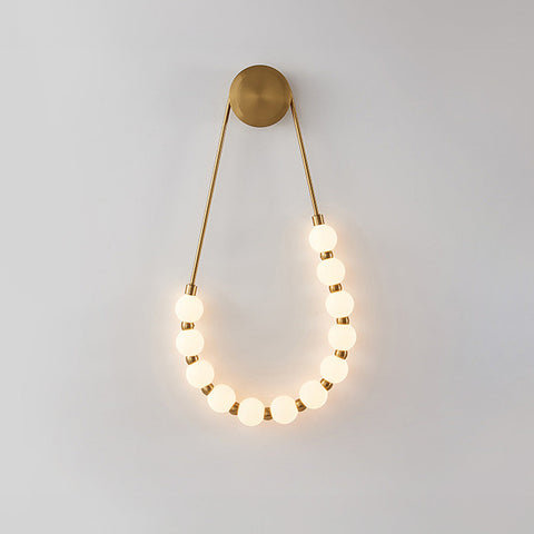 Acrylic Loop LED Wall Light with Globe Accents