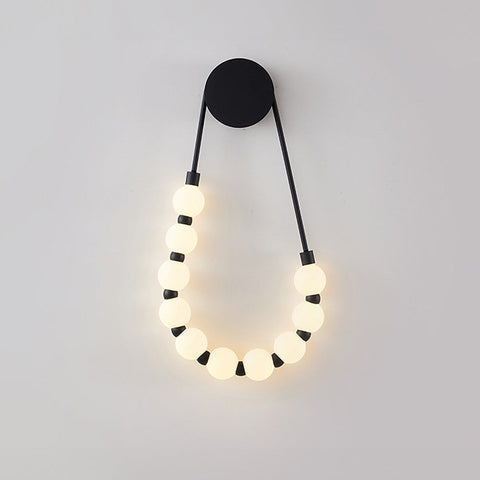 Acrylic Loop LED Wall Light with Globe Accents