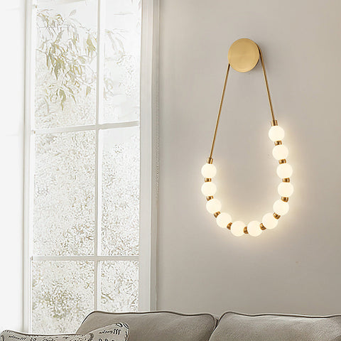 Acrylic Loop LED Wall Light with Globe Accents