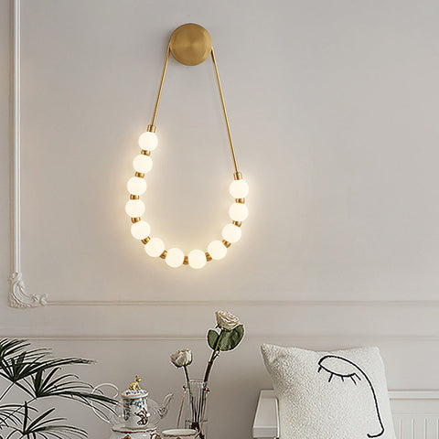Acrylic Loop LED Wall Light with Globe Accents