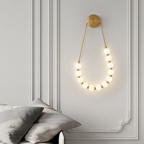 Acrylic Loop LED Wall Light with Globe Accents